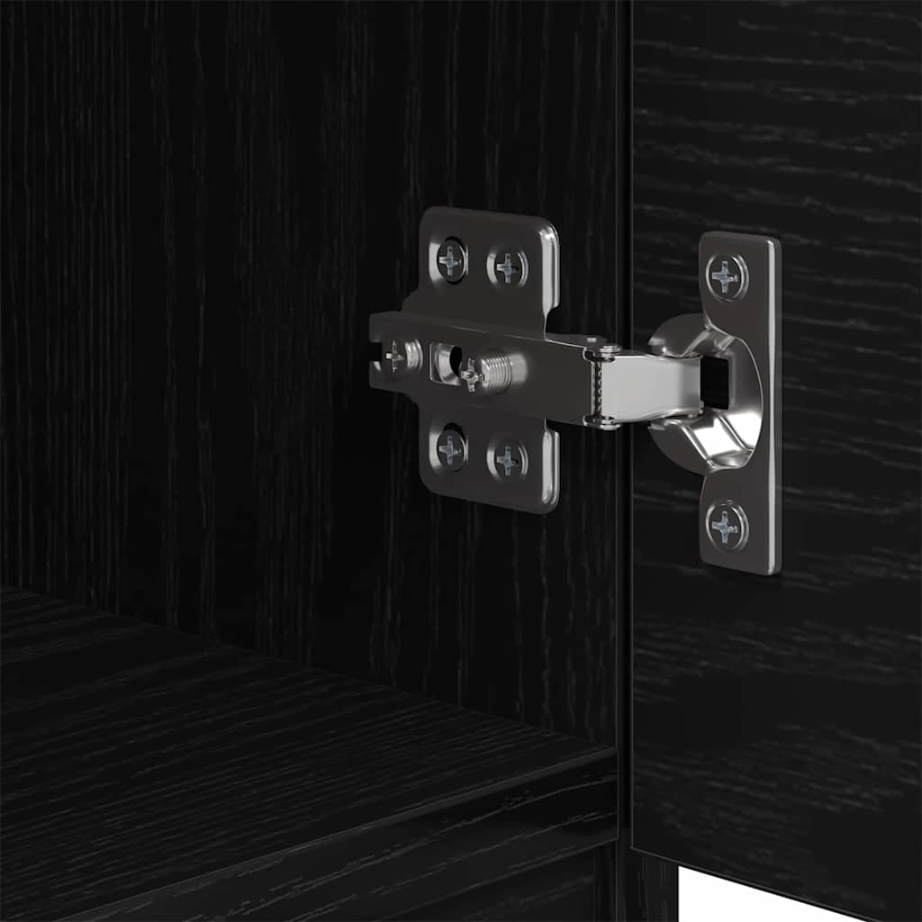 Ντουλάπι κρεβατιού με συρτάρι 2 pcs Μαύρη Οξυά 40 x 39 x 40 εκ. - Pakobazaar