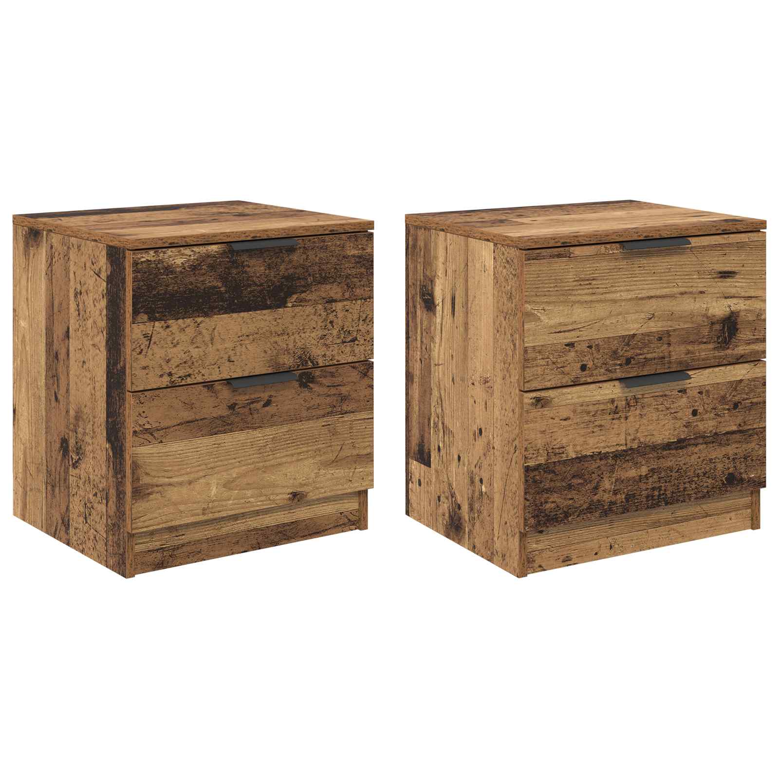 Κομοδίνο 2 pcs Παλιό ξύλο 45 x 39 x 50 εκ. Επεξεργασμένο ξύλο - Pakobazaar