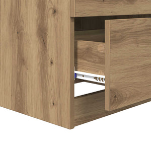Κομοδίνο 2 pcs Artisan Oak 45 x 39 x 50 εκ. Επεξεργασμένο ξύλο - Pakobazaar