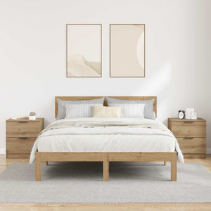 Κομοδίνο 2 pcs Artisan Oak 45 x 39 x 50 εκ. Επεξεργασμένο ξύλο - Pakobazaar