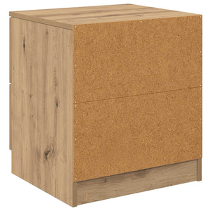 Κομοδίνο 2 pcs Artisan Oak 45 x 39 x 50 εκ. Επεξεργασμένο ξύλο - Pakobazaar