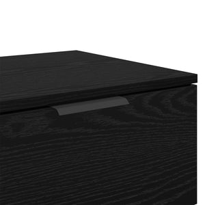 Κομοδίνο 2 pcs Μαύρη Οξυά 45 x 39 x 50 εκ. Επεξεργασμένο ξύλο - Pakobazaar