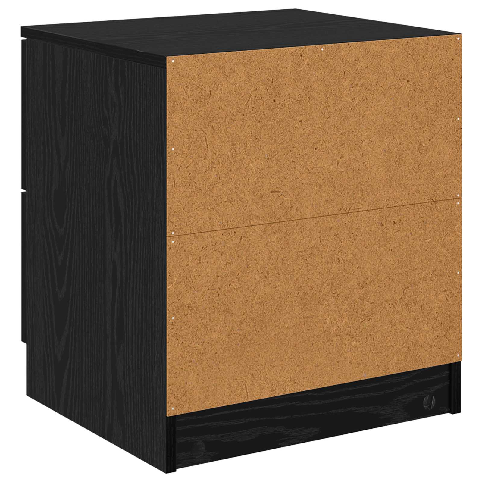 Κομοδίνο 2 pcs Μαύρη Οξυά 45 x 39 x 50 εκ. Επεξεργασμένο ξύλο - Pakobazaar
