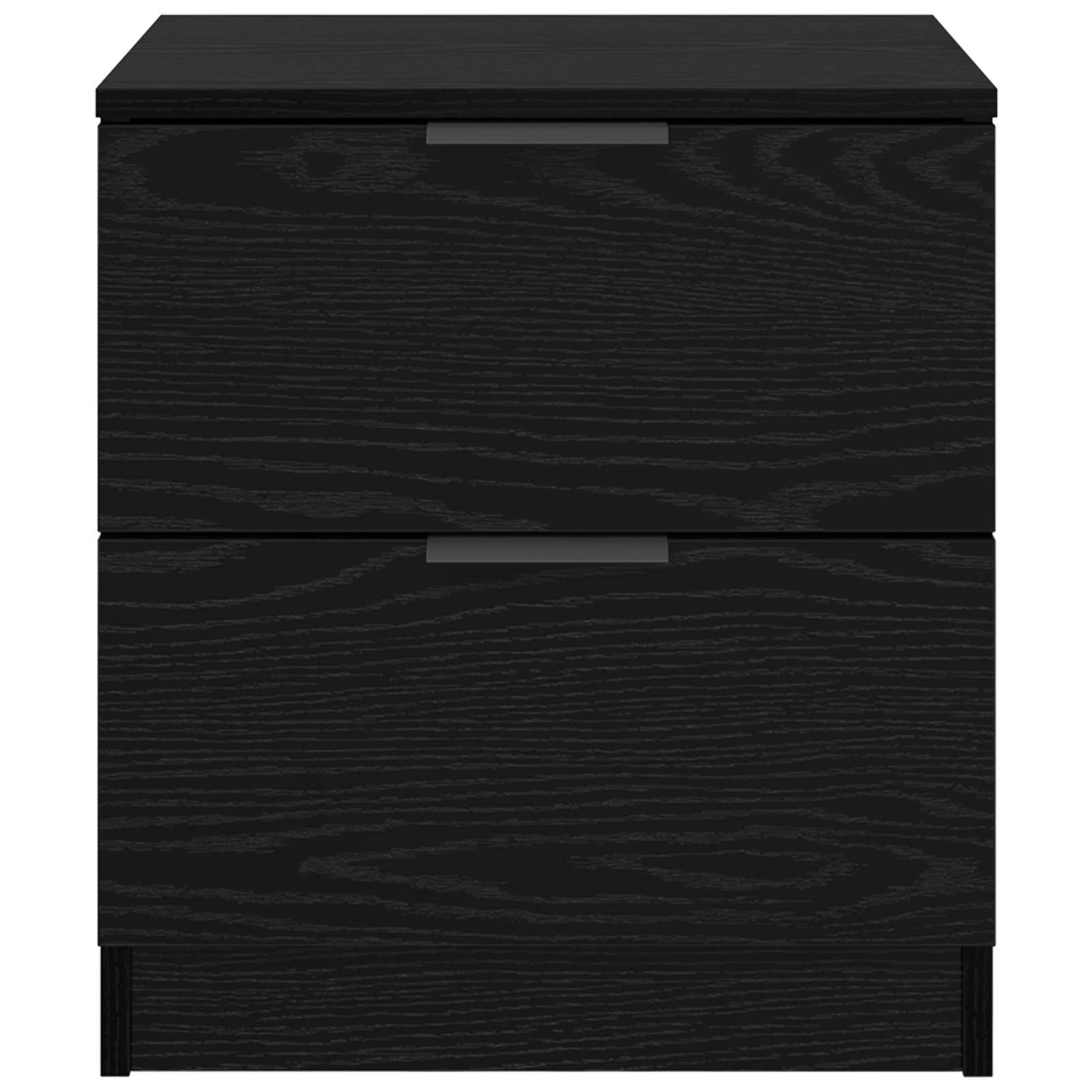 Κομοδίνο 2 pcs Μαύρη Οξυά 45 x 39 x 50 εκ. Επεξεργασμένο ξύλο - Pakobazaar