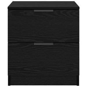 Κομοδίνο 2 pcs Μαύρη Οξυά 45 x 39 x 50 εκ. Επεξεργασμένο ξύλο - Pakobazaar