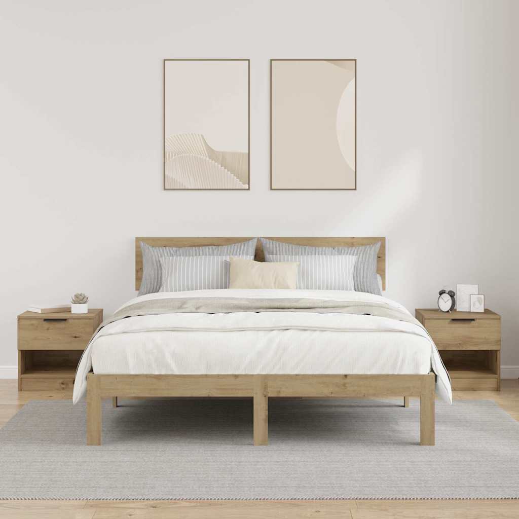 Ντουλάπι κρεβατιού 2 pcs Artisan Oak 40 x 39 x 40 εκ. - Pakobazaar