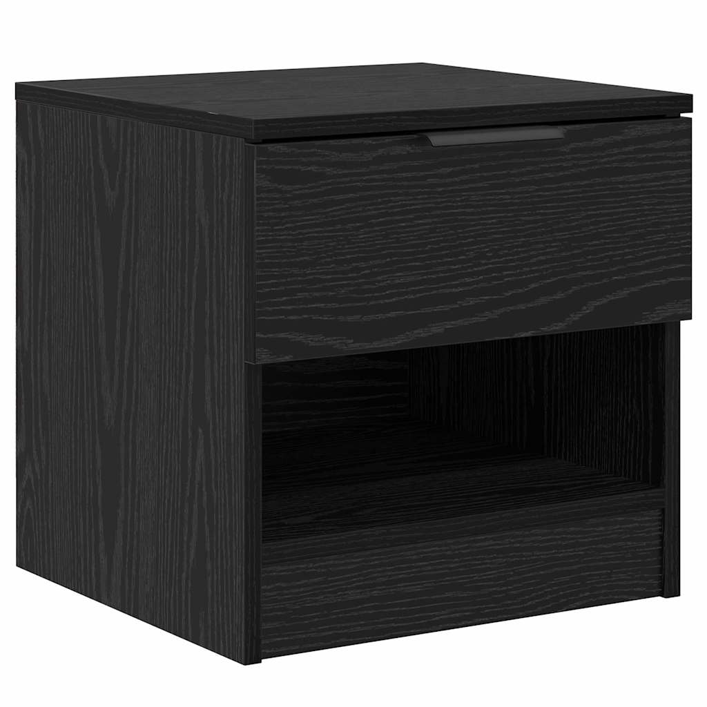 Ντουλάπι κρεβατιού με συρτάρι 2 pcs Μαύρη Οξυά 40 x 39 x 40 εκ.