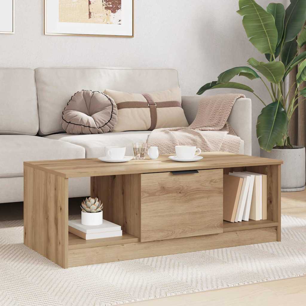 Τραπεζάκι σαλονιού με συρτάρι Artisan Oak 102 x 50 x 36cm