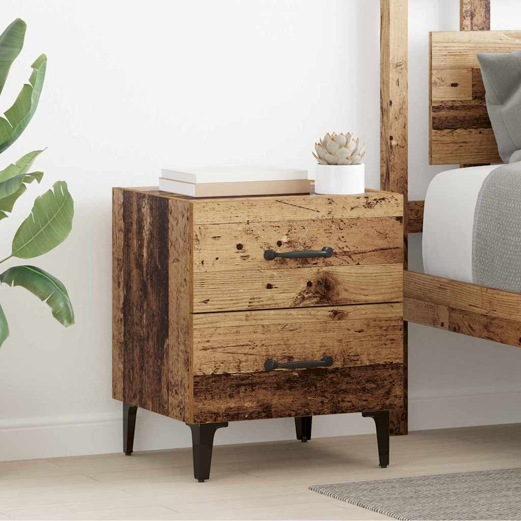 Ντουλάπι κρεβατιού 2 pcs Παλιό ξύλο 40 x 35 x 47,5 εκ