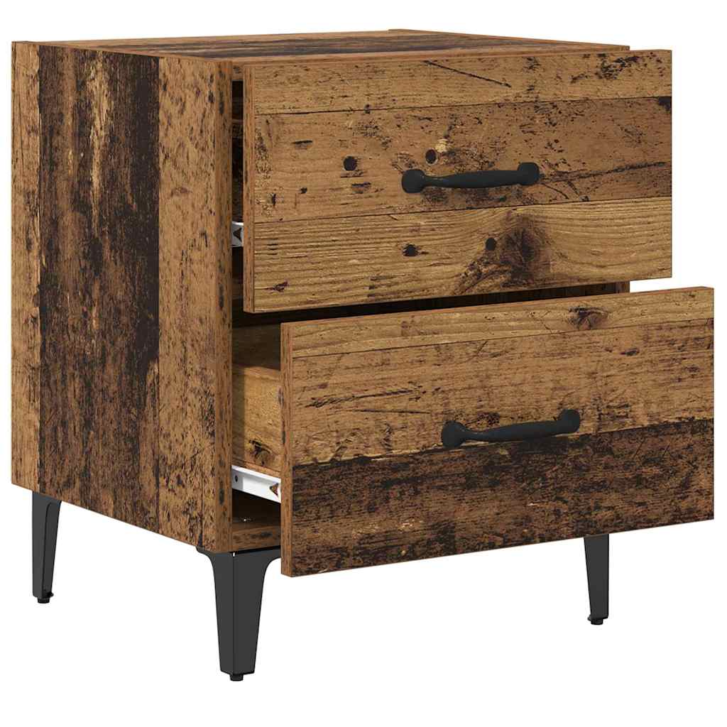 Ντουλάπι κρεβατιού 2 pcs Παλιό ξύλο 40 x 35 x 47,5 εκ