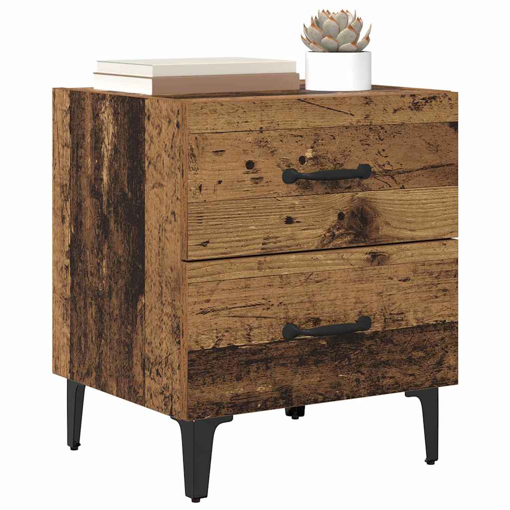 Ντουλάπι κρεβατιού 2 pcs Παλιό ξύλο 40 x 35 x 47,5 εκ
