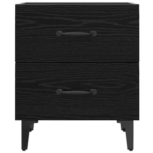 Ντουλάπι κρεβατιού 2 τμχ. Μαύρη Οξυά 40 x 35 x 47,5 εκ