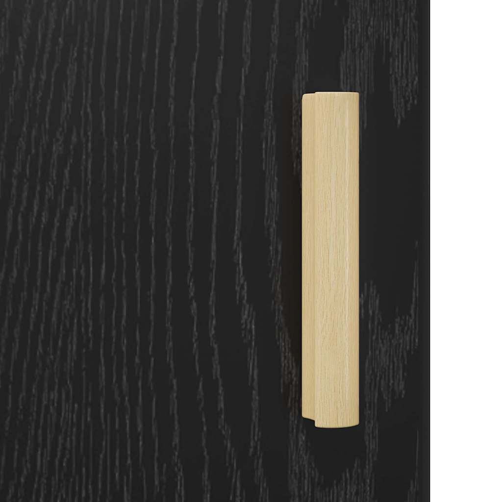 Κομοδίνο 2 pcs Μαύρη Οξυά 40 x 40 x 50 cm Επεξεργασμένο ξύλο