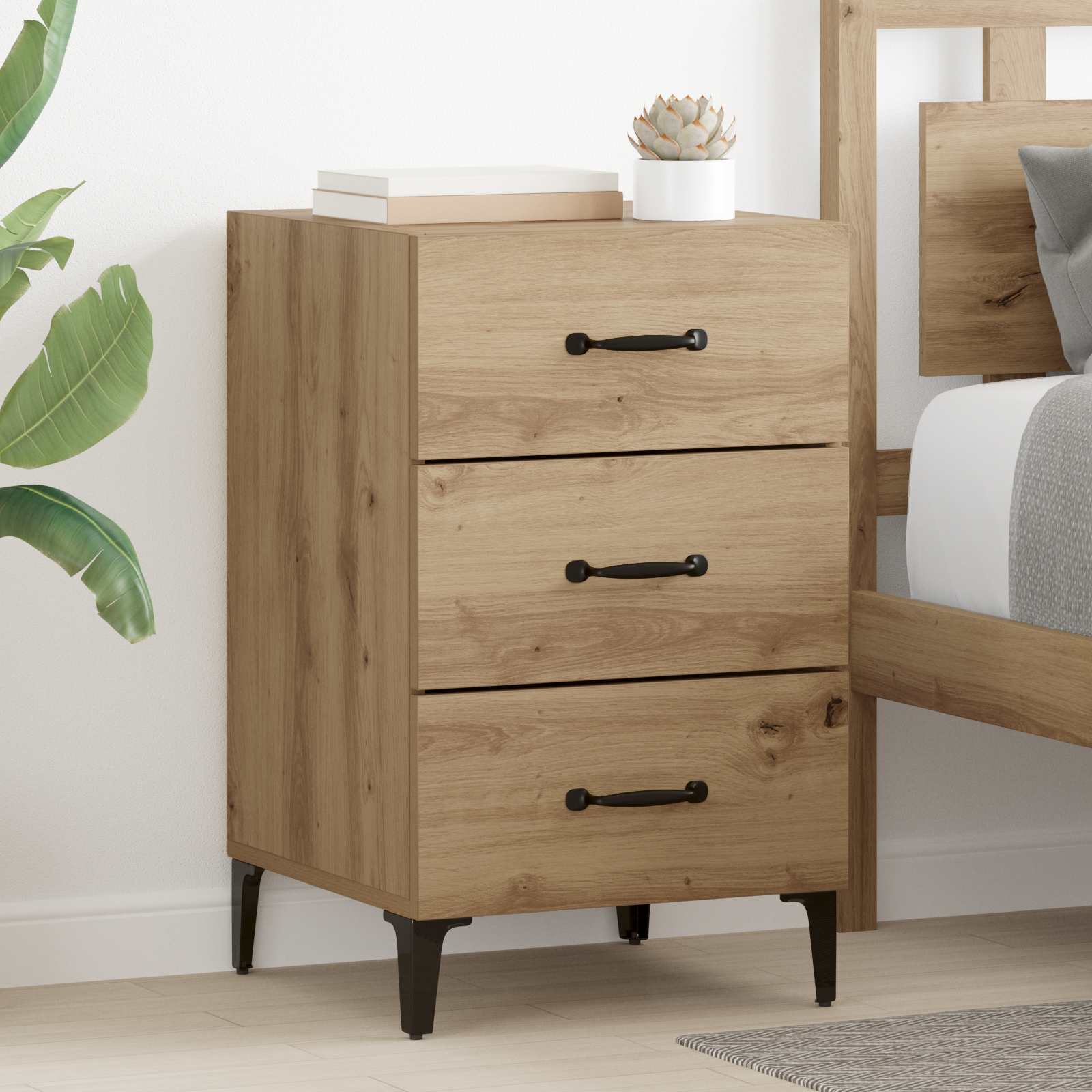 Κομοδίνο Artisan Oak 40 x 40.5 x 66 εκ Επεξεργασμένο ξύλο - Pakobazaar