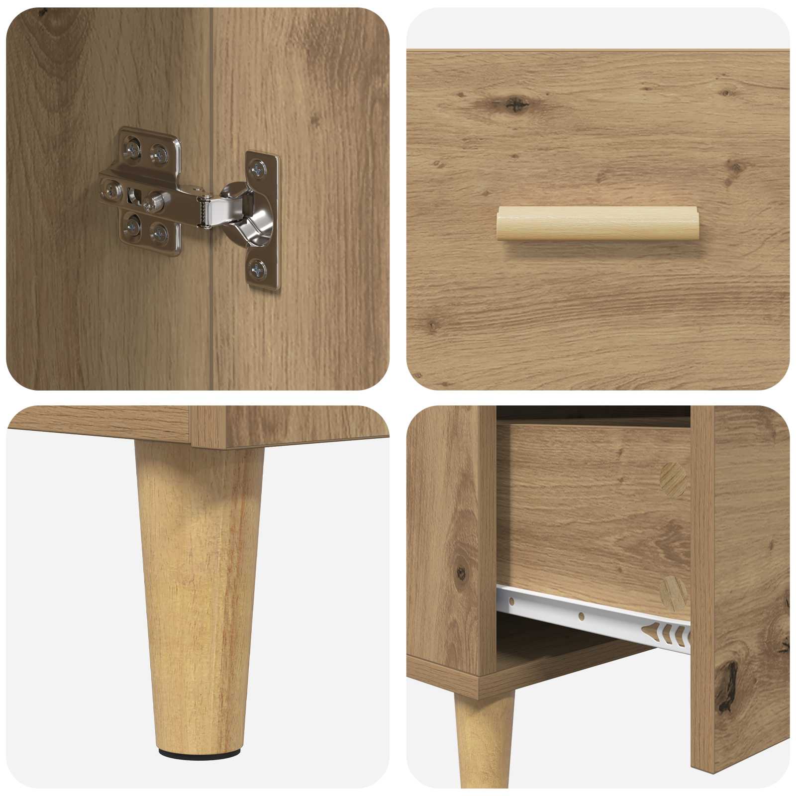 Πλαϊνό γραφείο Artisan Oak 34 x 69.5 x 90 εκ Επεξεργασμένο ξύλο - Pakobazaar