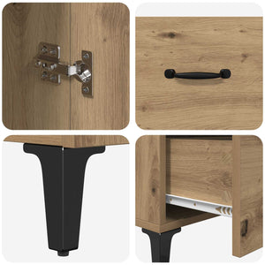 Πλαϊνό γραφείο με συρτάρι Artisan Oak 69,5 x 34 x 90 εκ. - Pakobazaar