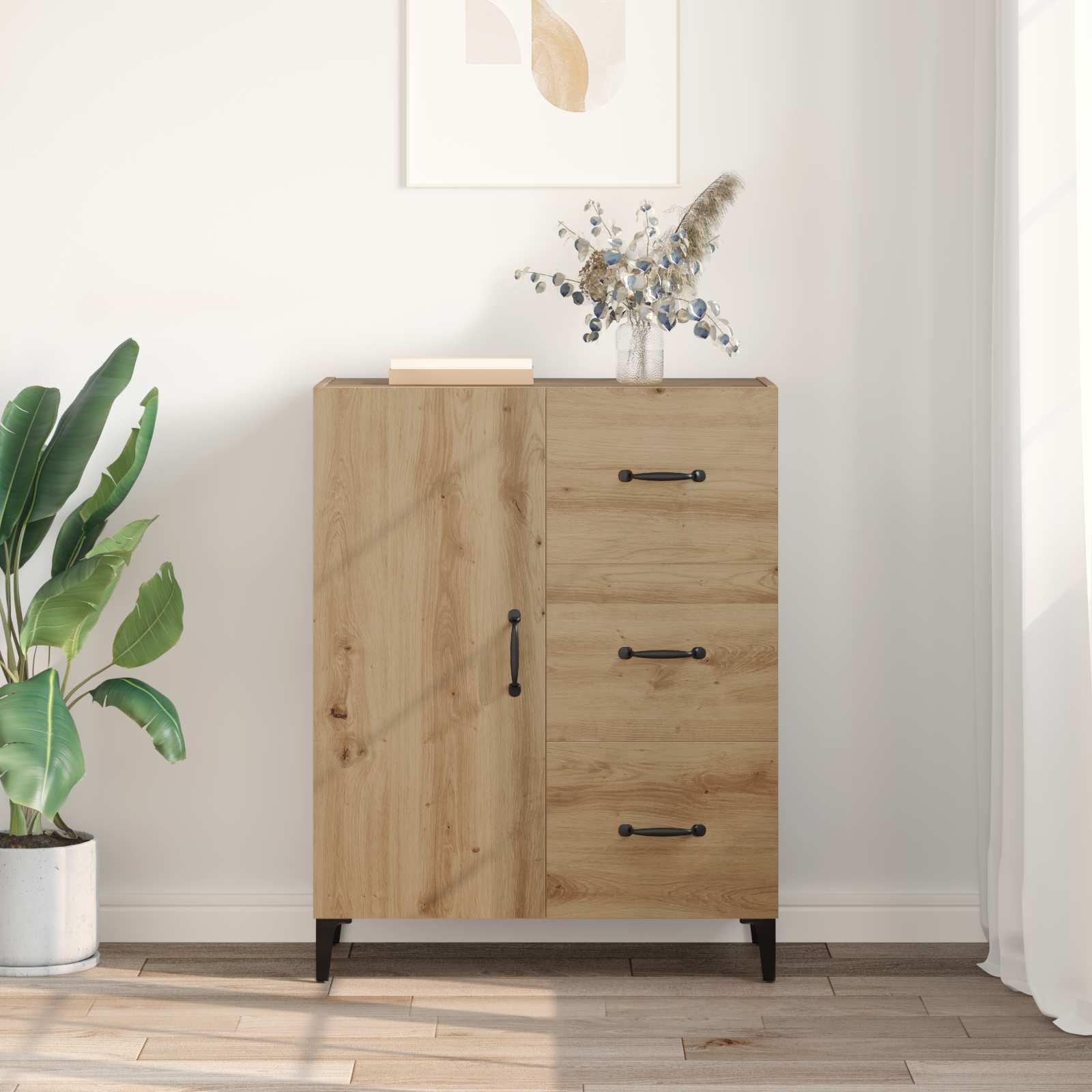 Πλαϊνό γραφείο με συρτάρι Artisan Oak 69,5 x 34 x 90 εκ. - Pakobazaar
