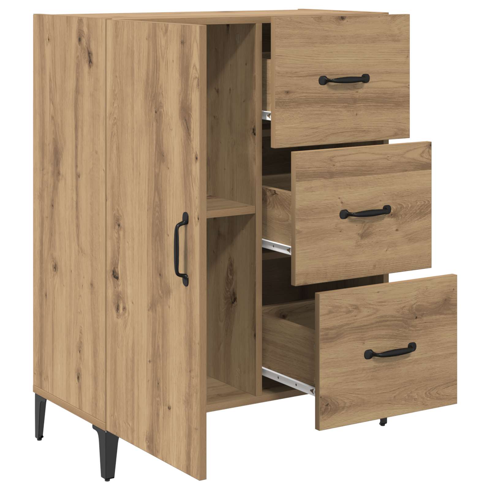 Πλαϊνό γραφείο με συρτάρι Artisan Oak 69,5 x 34 x 90 εκ. - Pakobazaar