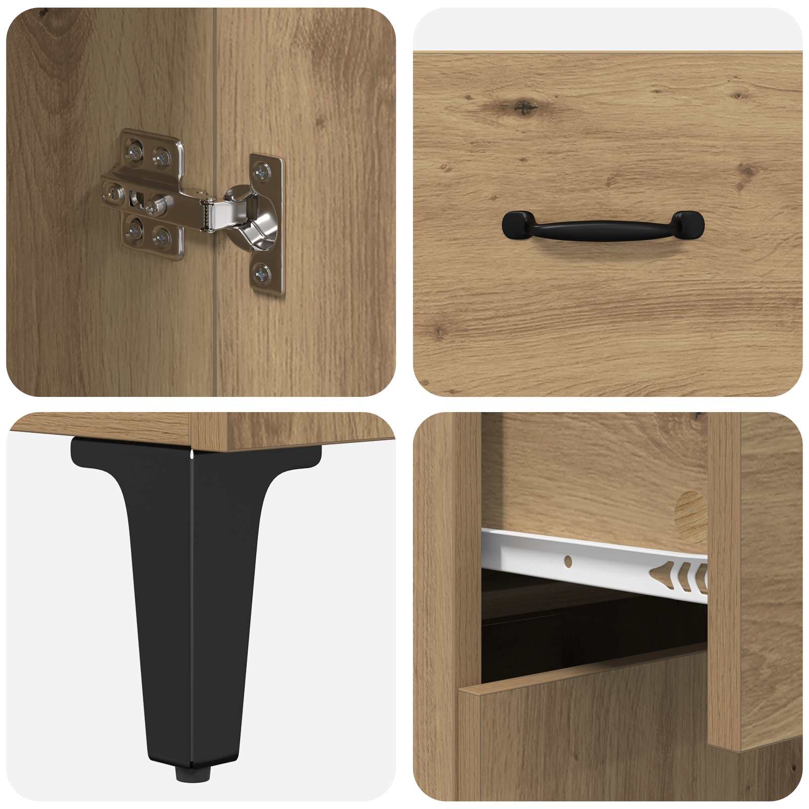 Πλαϊνό γραφείο με συρτάρι Artisan Oak 69,5 x 34 x 90 εκ. - Pakobazaar