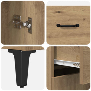 Πλαϊνό γραφείο με συρτάρι Artisan Oak 69,5 x 34 x 90 εκ. - Pakobazaar