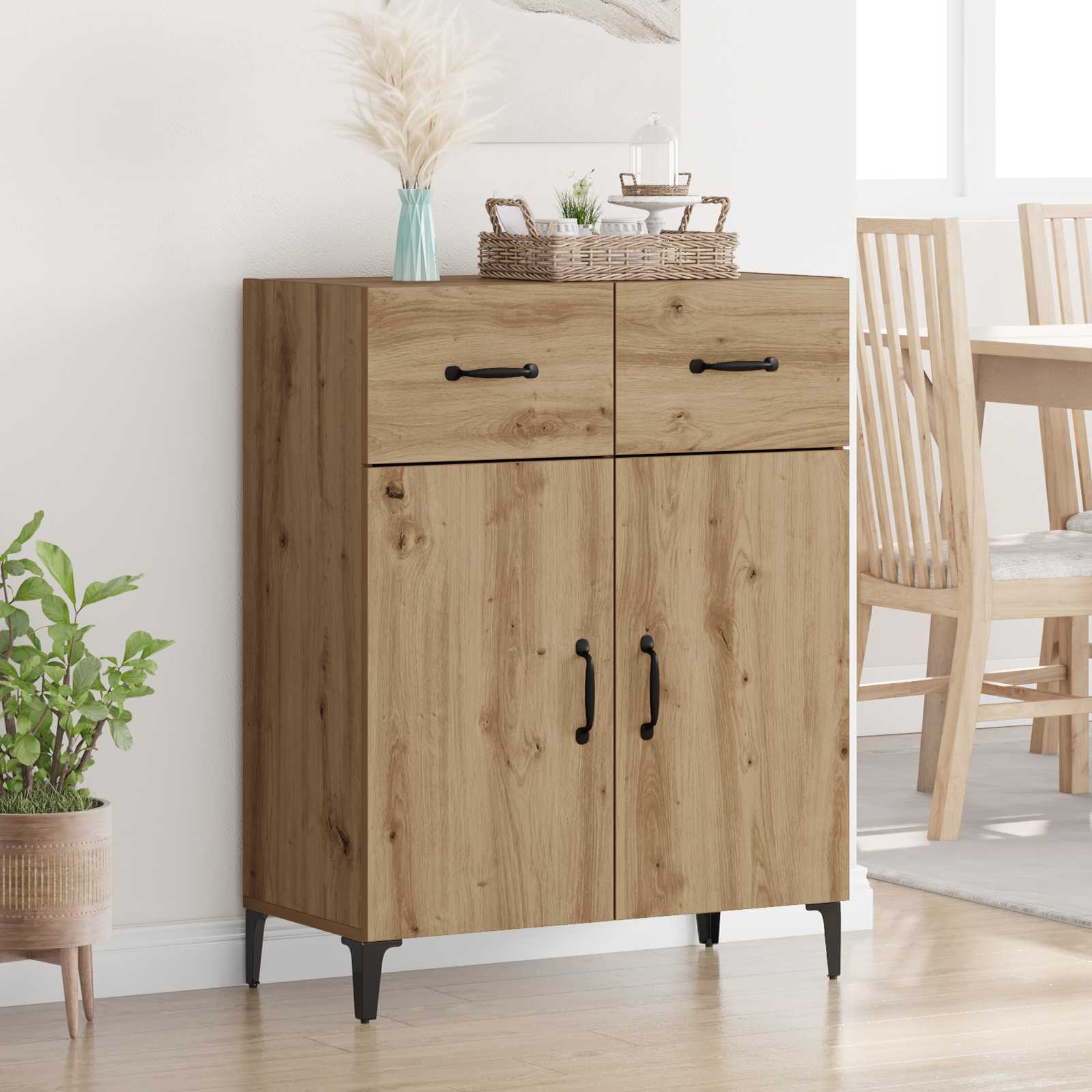 Πλαϊνό γραφείο με συρτάρι Artisan Oak 69,5 x 34 x 90 εκ. - Pakobazaar