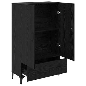 Highboard με συρτάρι Μαύρη Οξυά 70 x 31 x 115 εκ - Pakobazaar
