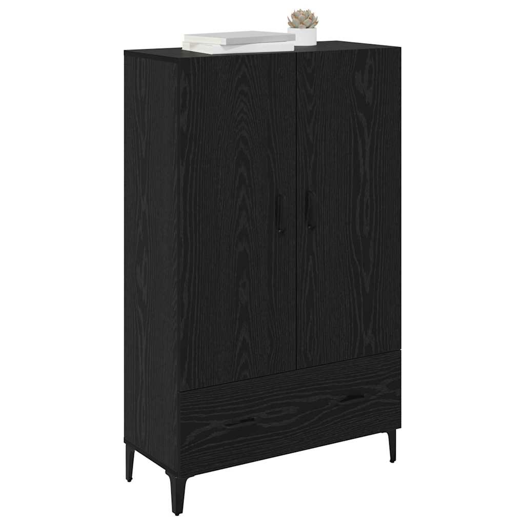 Highboard με συρτάρι Μαύρη Οξυά 70 x 31 x 115 εκ - Pakobazaar