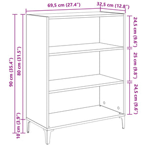 Πλαϊνό γραφείο Artisan Oak 69,5 x 32,5 x 90 εκ - Pakobazaar