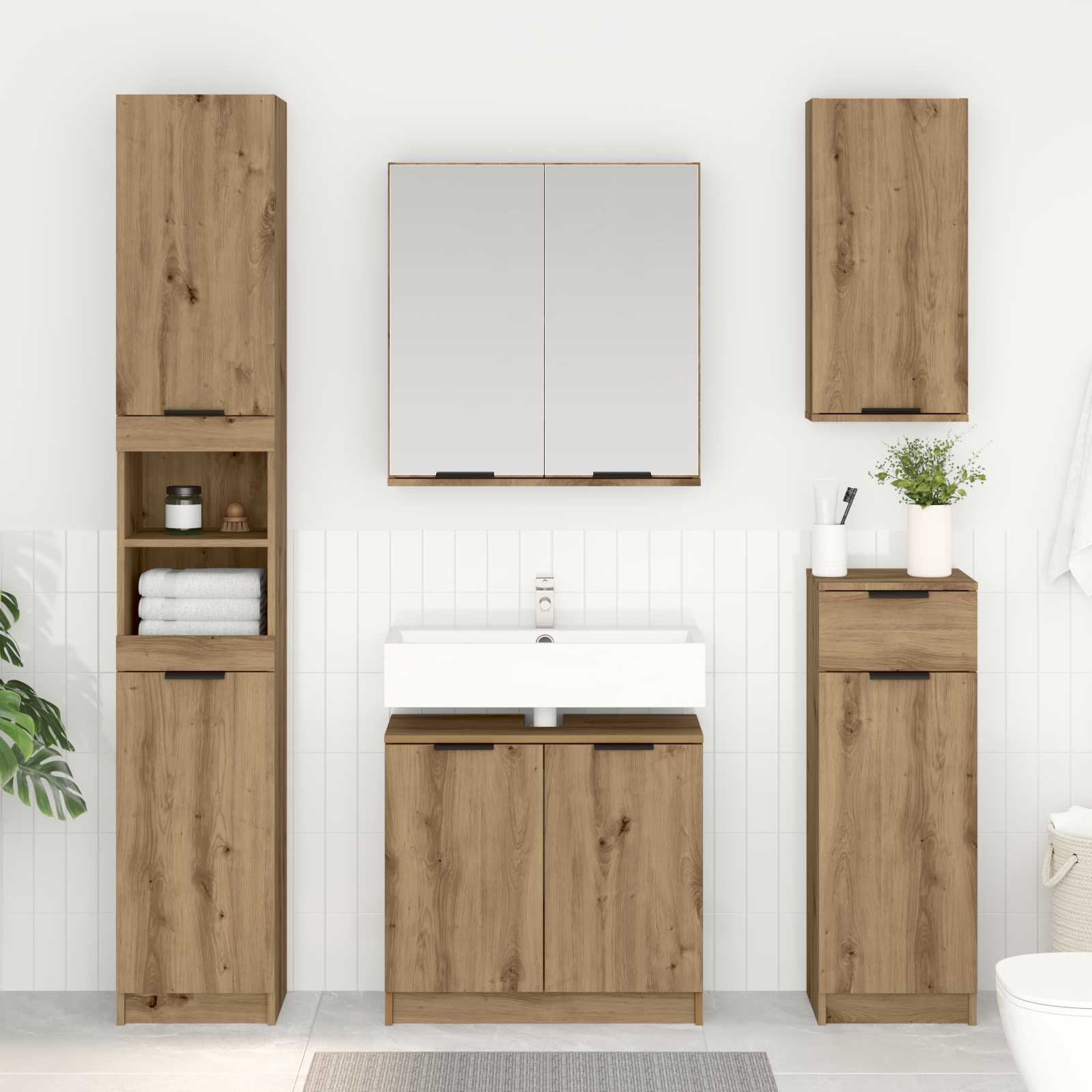 Ντουλάπι Μπάνιου με αποθήκευση Artisan Oak 64,5 x 33,5 x 59 εκ. - Pakobazaar