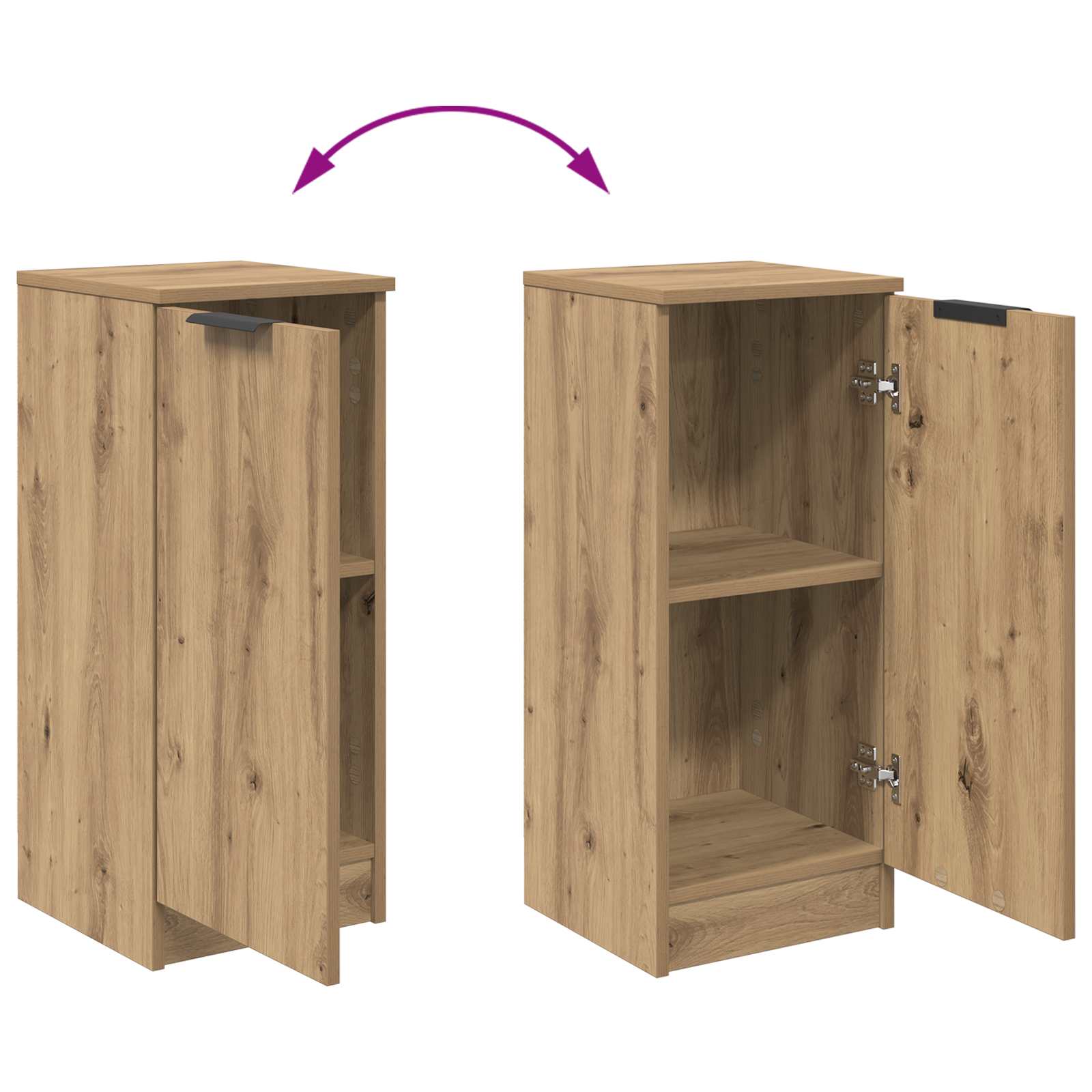Πλαϊνό γραφείο Artisan Oak 30 x 30 x 70 εκ. Επεξεργασμένο ξύλο - Pakobazaar