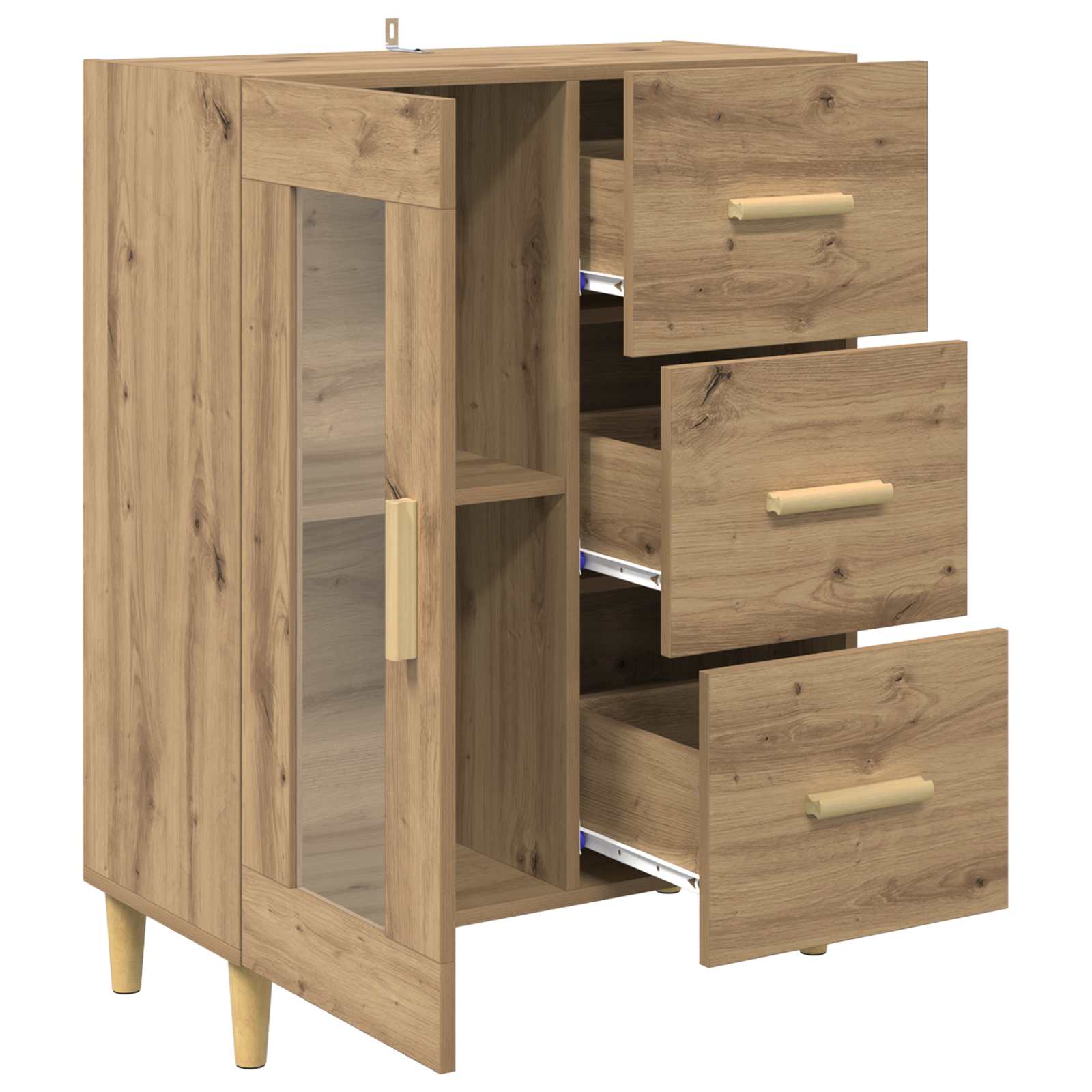 Πλαϊνό γραφείο με συρτάρι Artisan Oak 69,5 x 34 x 90 εκ. - Pakobazaar