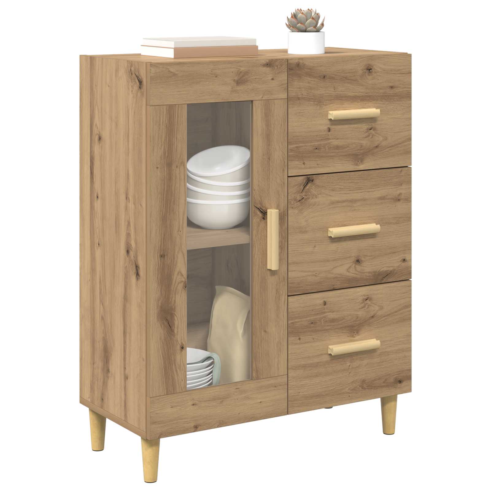 Πλαϊνό γραφείο με συρτάρι Artisan Oak 69,5 x 34 x 90 εκ. - Pakobazaar