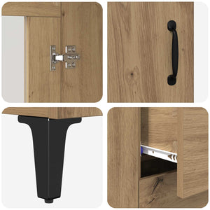 Πλαϊνό γραφείο με συρτάρι Artisan Oak 69,5 x 34 x 90 εκ. - Pakobazaar