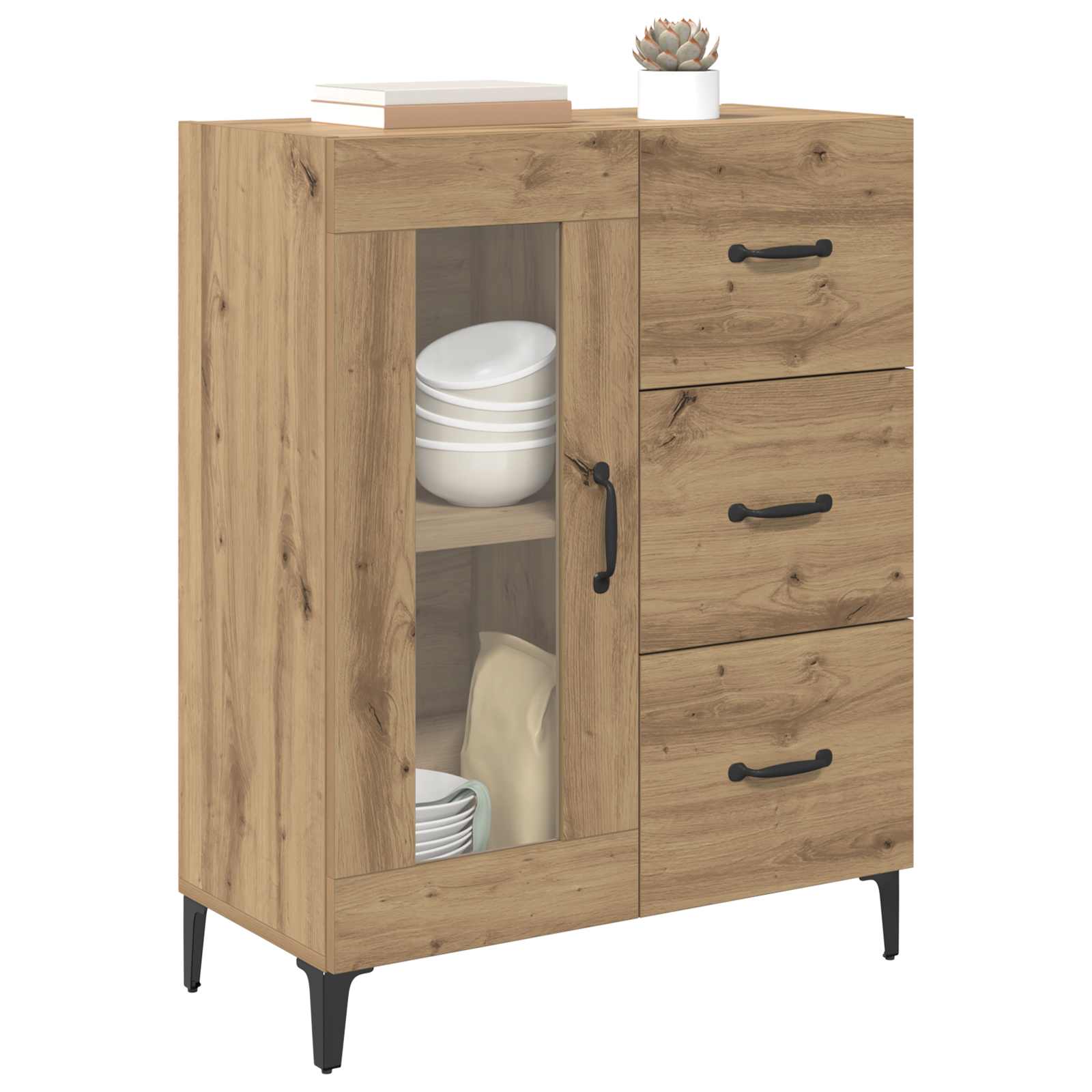 Πλαϊνό γραφείο με συρτάρι Artisan Oak 69,5 x 34 x 90 εκ. - Pakobazaar