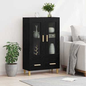 Highboard Μαύρη Οξυά 70 x 31 x 115 εκ Επεξεργασμένο Ξύλο