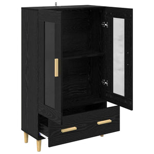 Highboard Μαύρη Οξυά 70 x 31 x 115 εκ Επεξεργασμένο Ξύλο