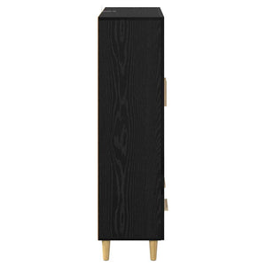 Highboard Μαύρη Οξυά 70 x 31 x 115 εκ Επεξεργασμένο Ξύλο