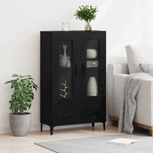 Highboard Μαύρη Οξυά 70 x 31 x 115 εκ