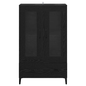 Highboard Μαύρη Οξυά 70 x 31 x 115 εκ