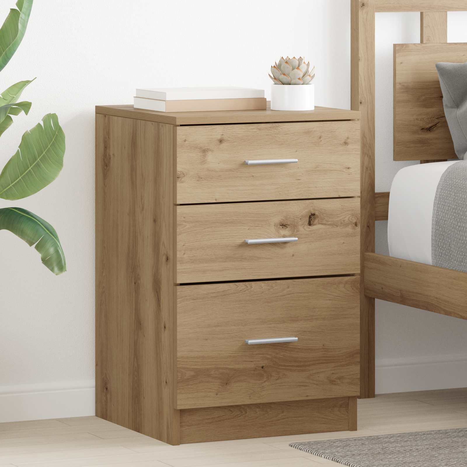 Κομοδίνο Artisan Oak 40 x 40 x 63 εκ. Επεξεργασμένο ξύλο - Pakobazaar