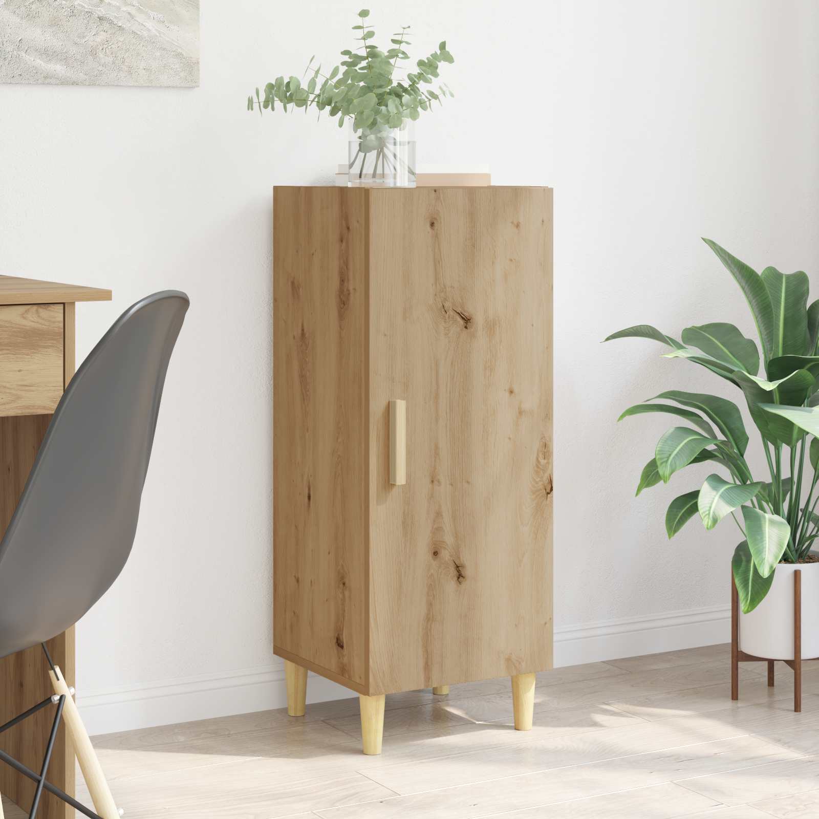 Πλαϊνό γραφείο Επιτοίχιο Artisan Oak 34,5 x 34 x 90 εκ. - Pakobazaar