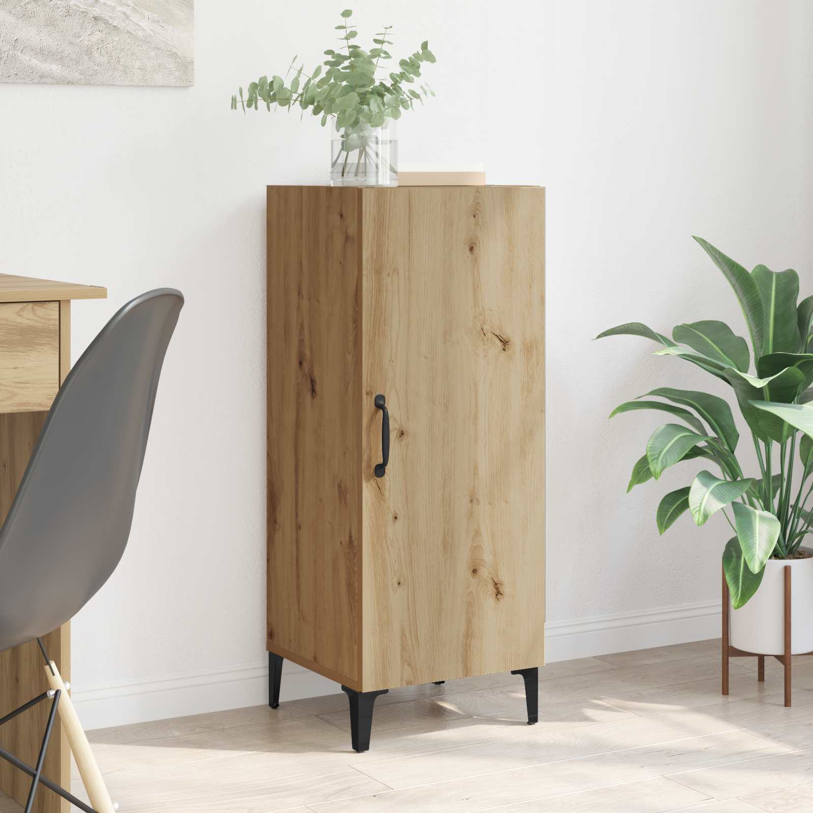 Πλαϊνό γραφείο Επιτοίχιο Artisan Oak 34,5 x 34 x 90 εκ. - Pakobazaar
