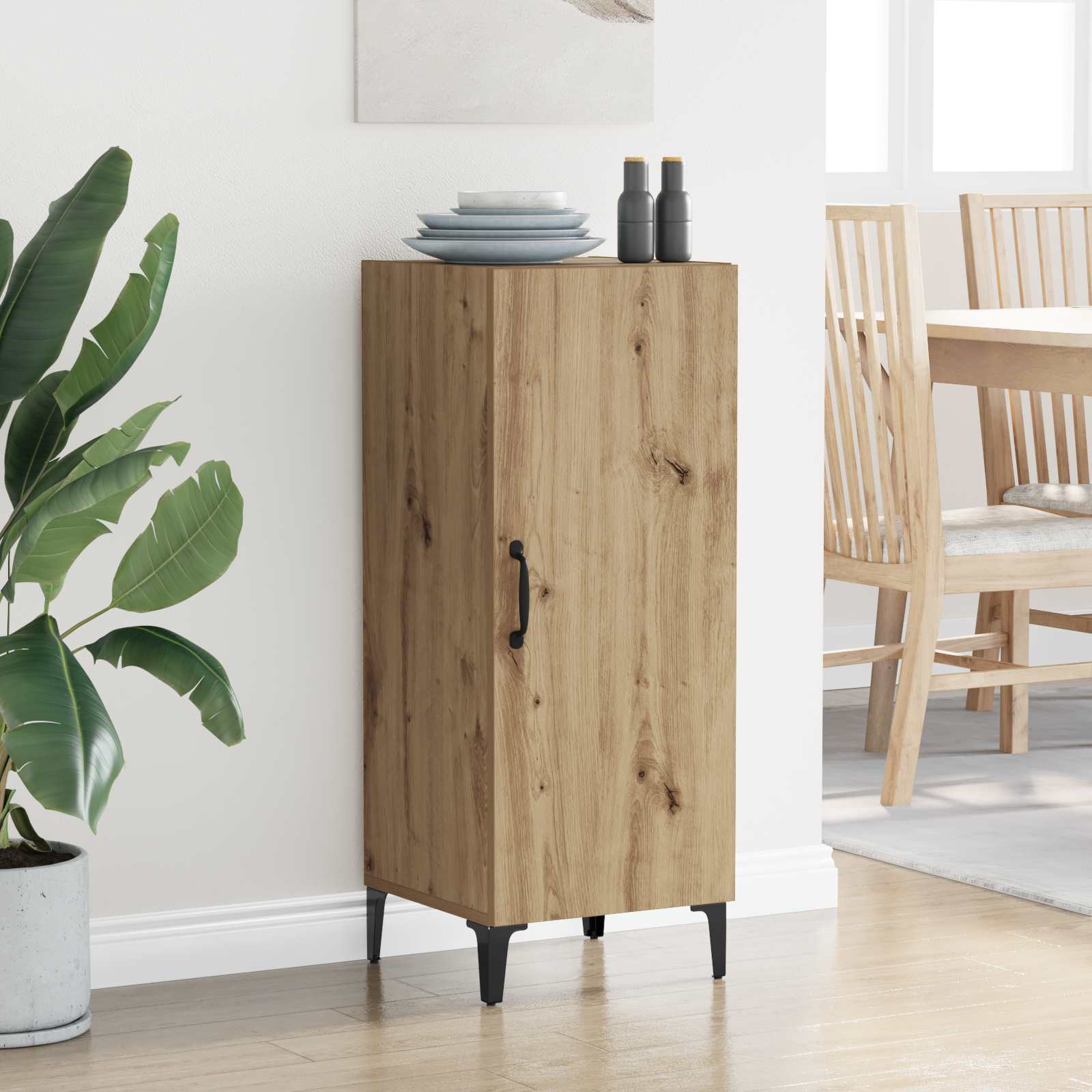 Πλαϊνό γραφείο Επιτοίχιο Artisan Oak 34,5 x 34 x 90 εκ. - Pakobazaar
