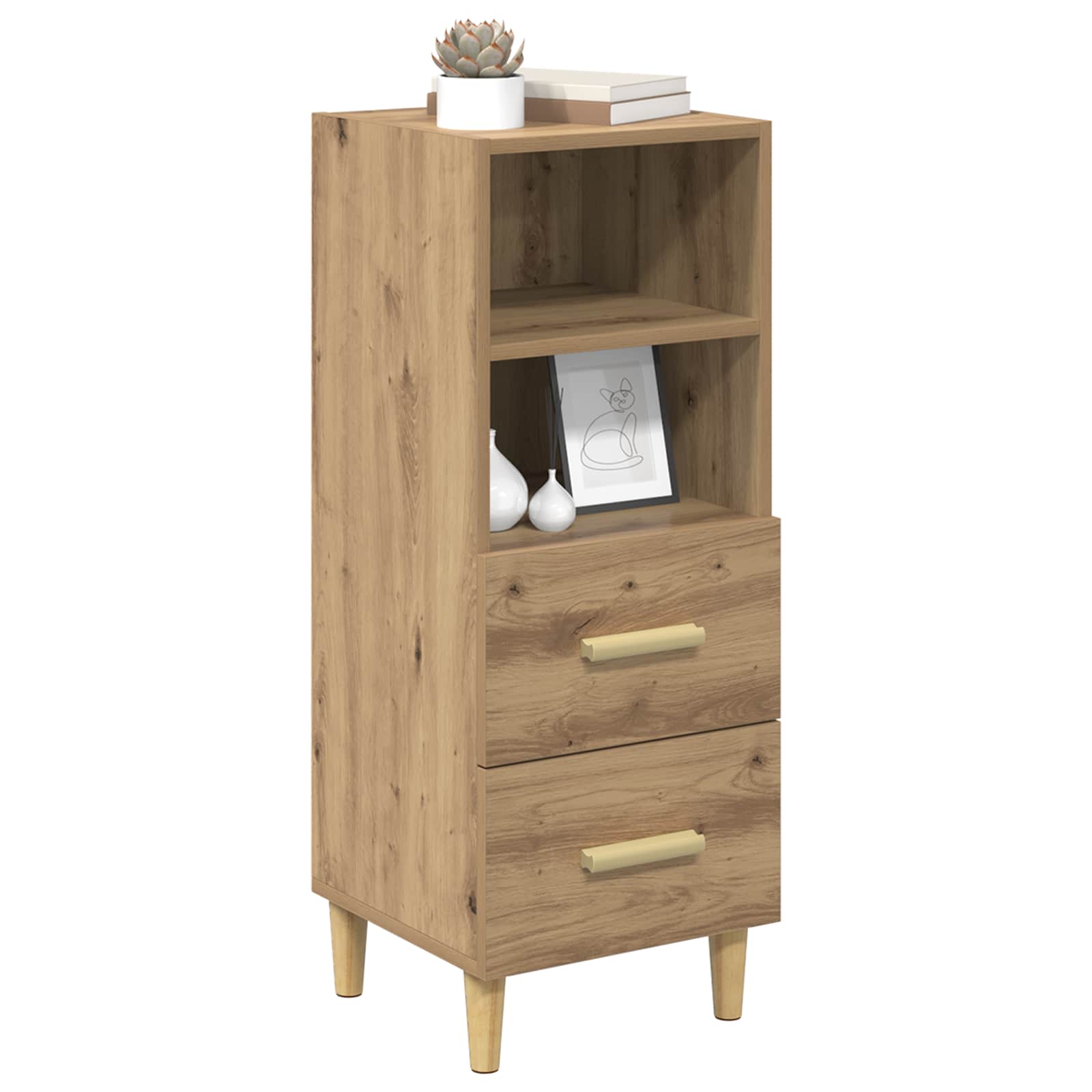 Πλαϊνό γραφείο με συρτάρι artisan δρυς 34 x 34.5 x 90 εκ - Pakobazaar