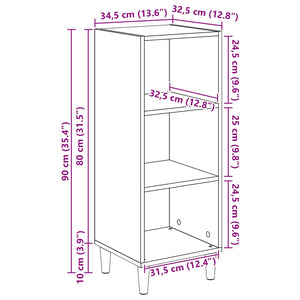 Πλαϊνό γραφείο Artisan Oak 34,5 x 32,5 x 90 εκ. - Pakobazaar