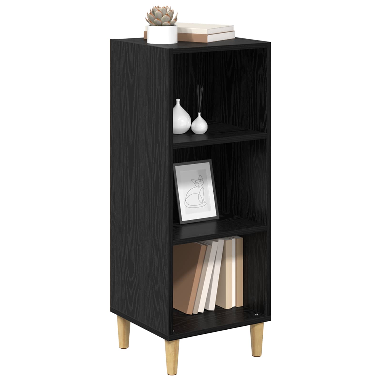 Πλαϊνό γραφείο Μαύρη Οξυά 34,5 x 32,5 x 90 εκ. - Pakobazaar