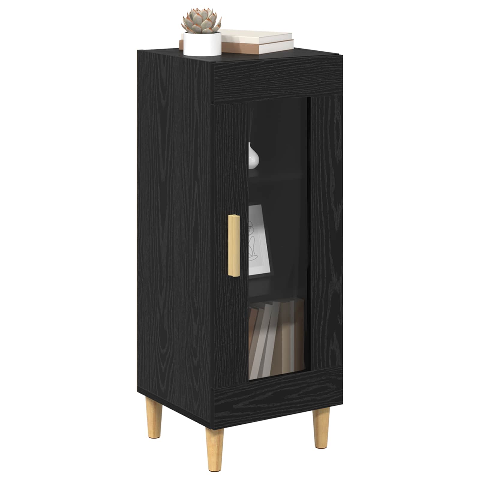 Πλαϊνό γραφείο Μαύρη Οξυά 34.5 x 32.5 x 90 εκ. - Pakobazaar
