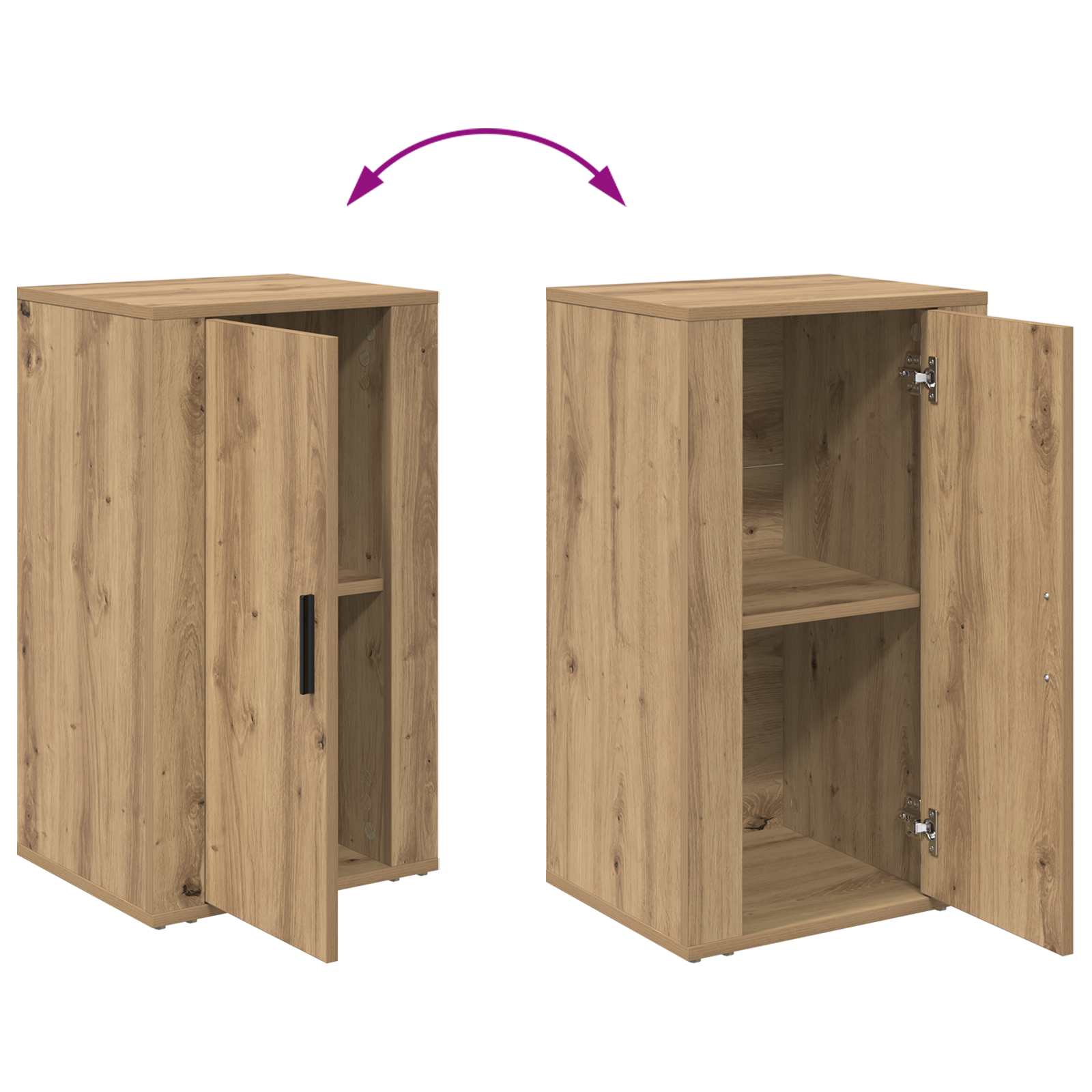 Πλαϊνό γραφείο Artisan Oak 40 x 33 x 70 εκ. Επεξεργασμένο ξύλο - Pakobazaar