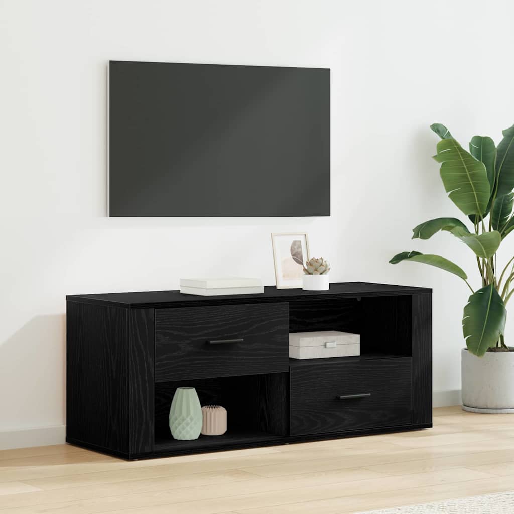 Ντουλάπι TV Μαύρη Οξυά 100 x 35 x 40 εκ Επεξεργασμένο ξύλο