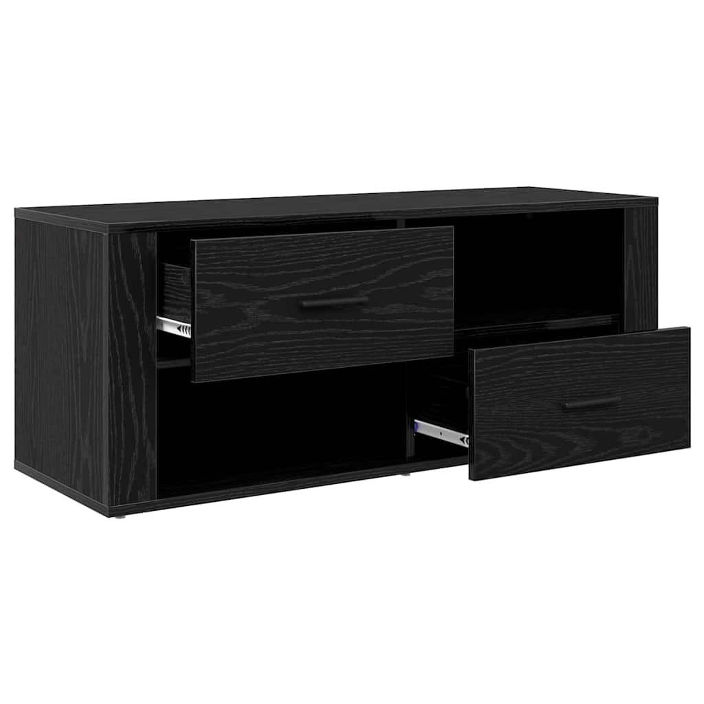 Ντουλάπι TV Μαύρη Οξυά 100 x 35 x 40 εκ Επεξεργασμένο ξύλο